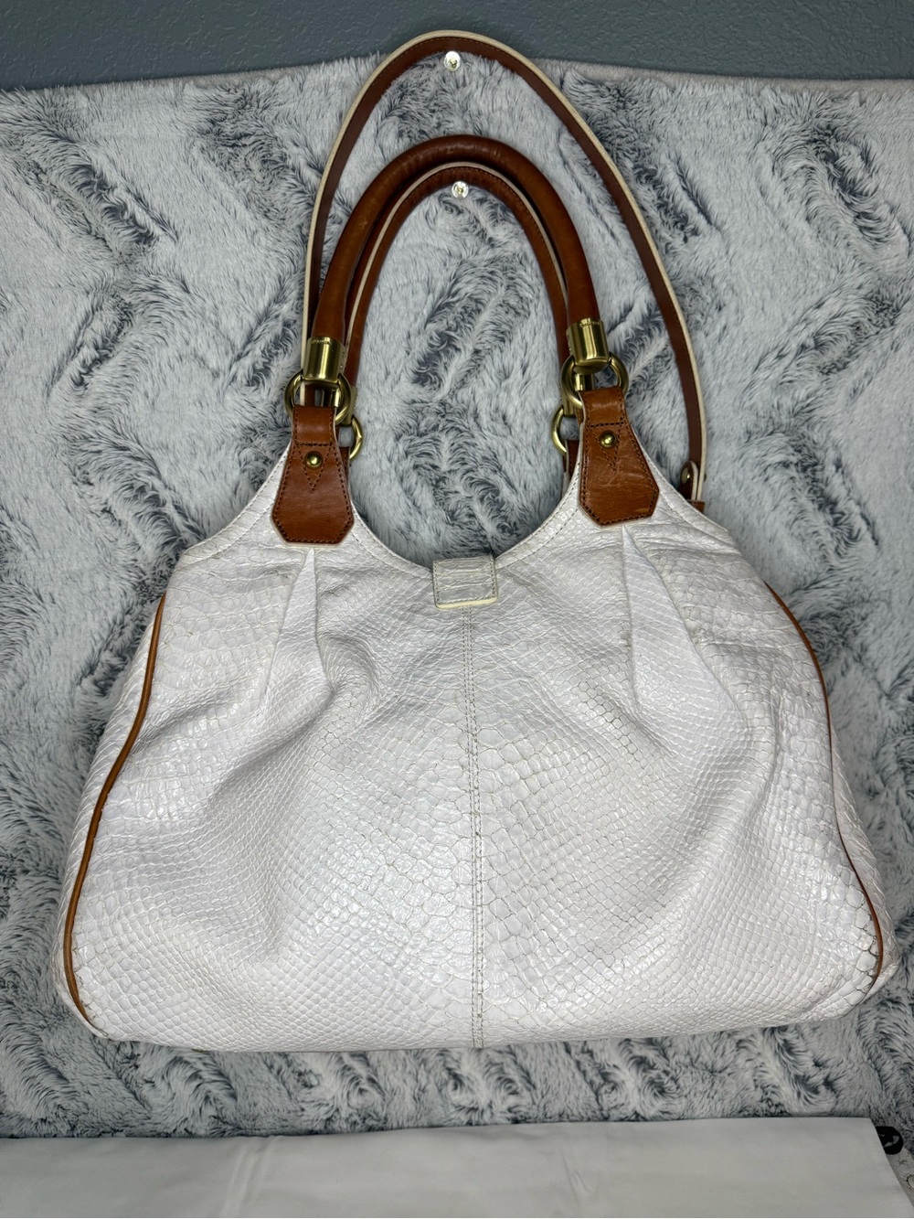 Brahmin Elisa in white snake print - Picture 2 of 8